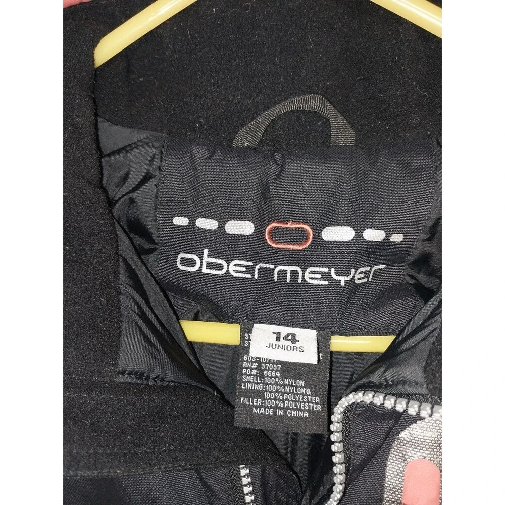 Obermeyer Boy's Size 14 Merlin Jacket Black Orange